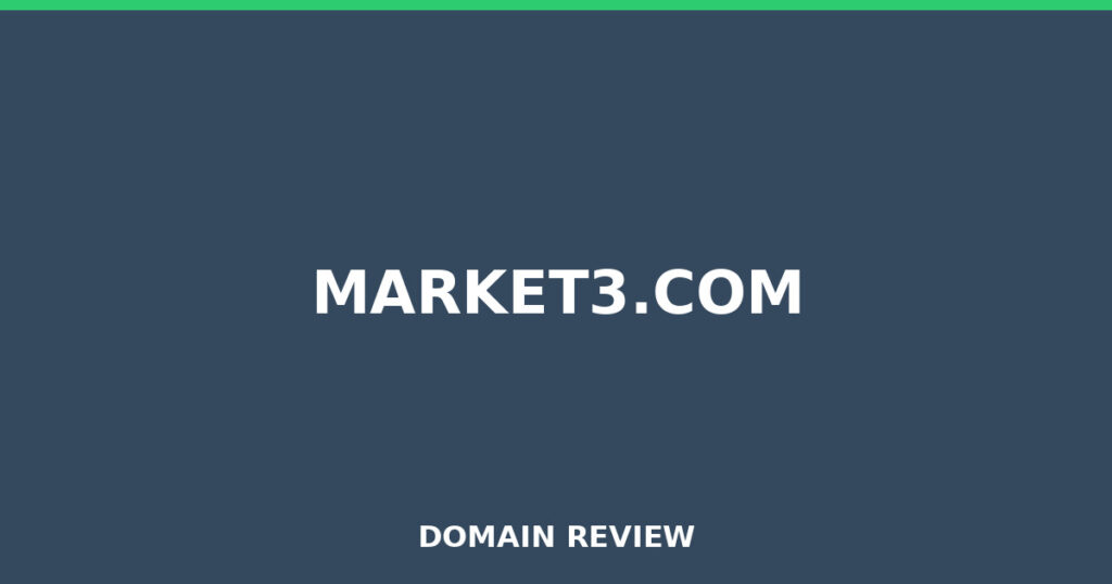 MARKET3.COM review 2026 - Domain review placeholder image for market3.com