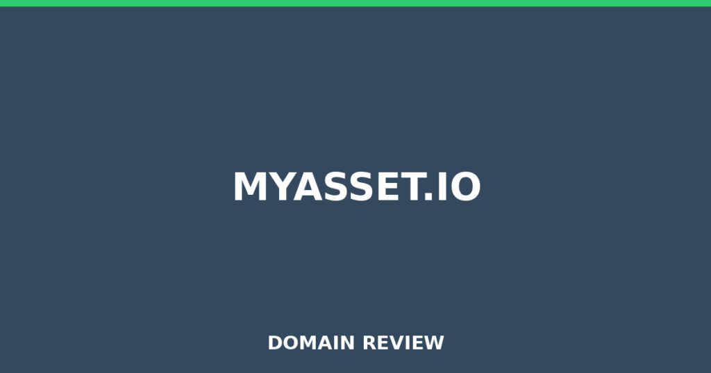 MYASSET.IO review 2026 - Domain review placeholder image for myasset.io