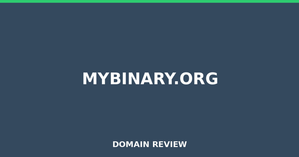 MYBINARY.ORG review 2026 - Domain review placeholder image for mybinary.org
