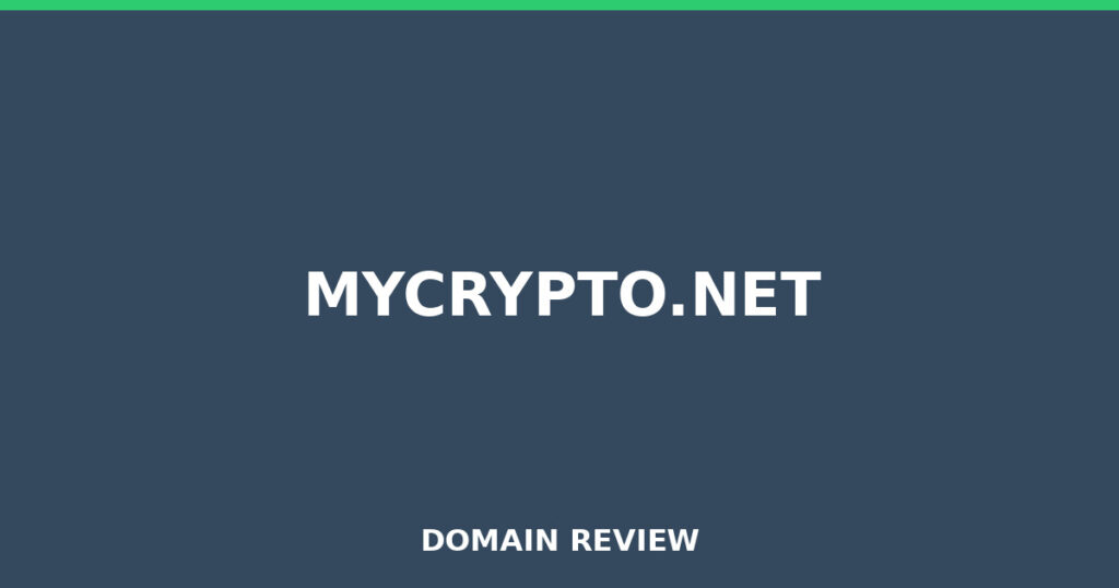 MYCRYPTO.NET review 2026 - Domain review placeholder image for mycrypto.net