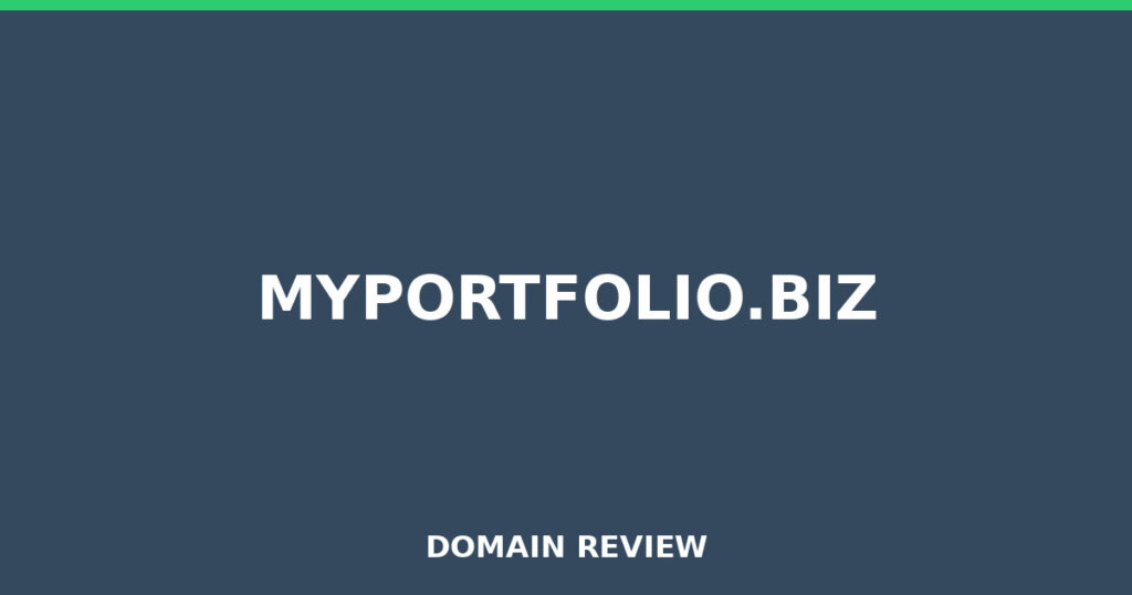 MYPORTFOLIO.BIZ review 2026 - Domain review placeholder image for myportfolio.biz