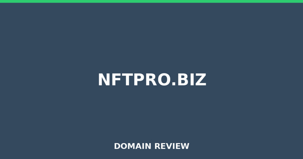NFTPRO.BIZ-Rezension 2026 – Platzhalterbild für die Domain-Rezension für nftpro.biz