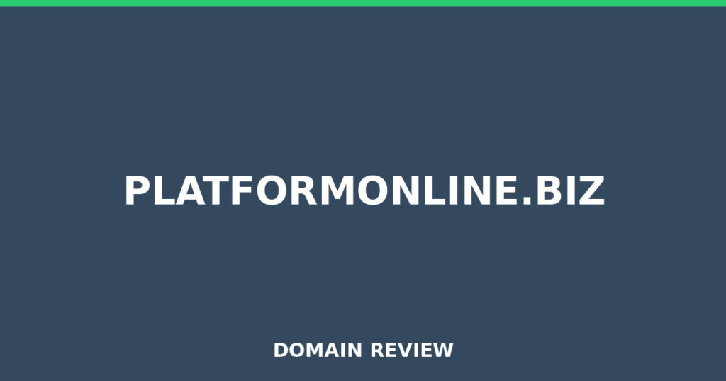 PLATFORMONLINE.BIZ review 2026 - Domain review placeholder image for platformonline.biz