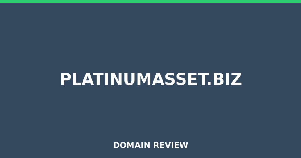 PLATINUMASSET.BIZ review 2026 - Domain review placeholder image for platinumasset.biz