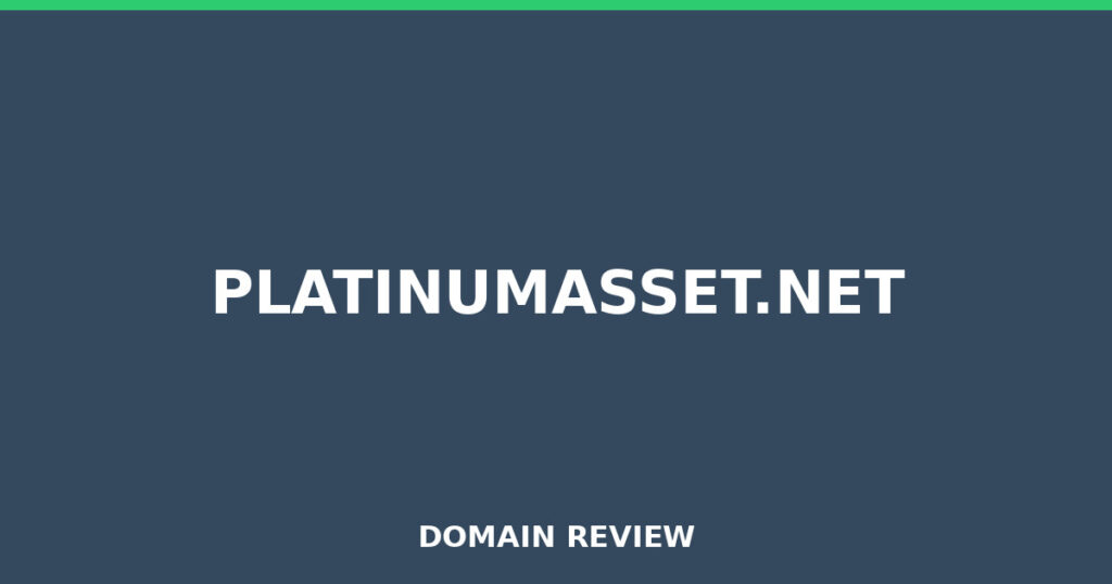 PLATINUMASSET.NET review 2026 - Domain review placeholder image for platinumasset.net