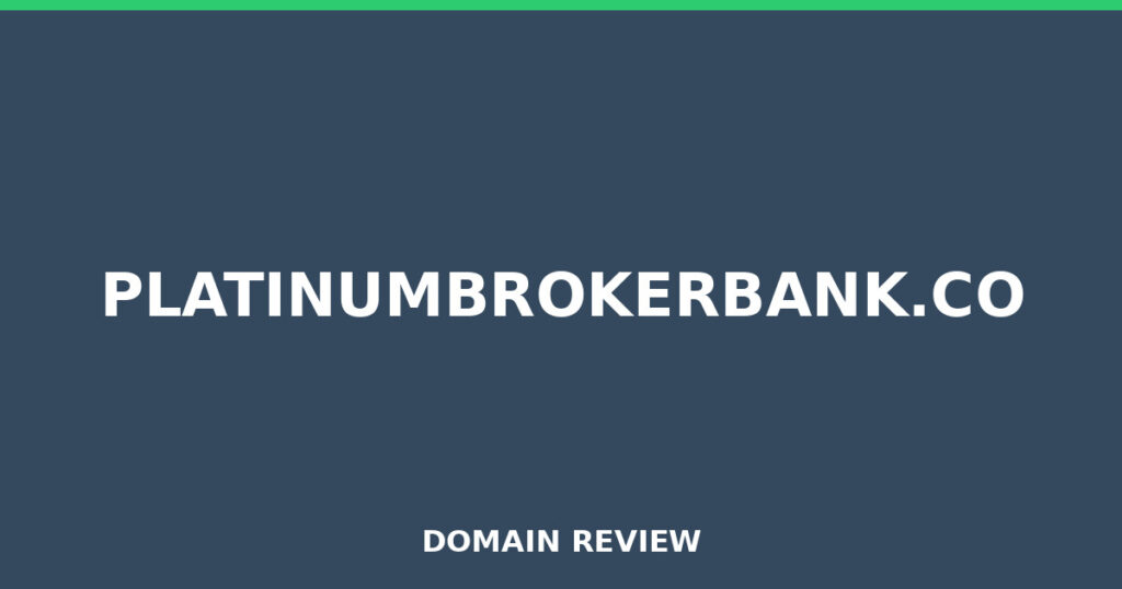 PLATINUMBROKERBANK.CO review 2026 - Domain review placeholder image for platinumbrokerbank.co