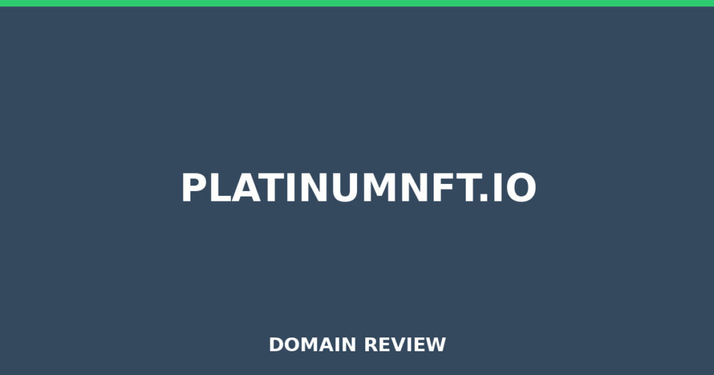 PLATINUMNFT.IO review 2026 - Domain review placeholder image for platinumnft.io