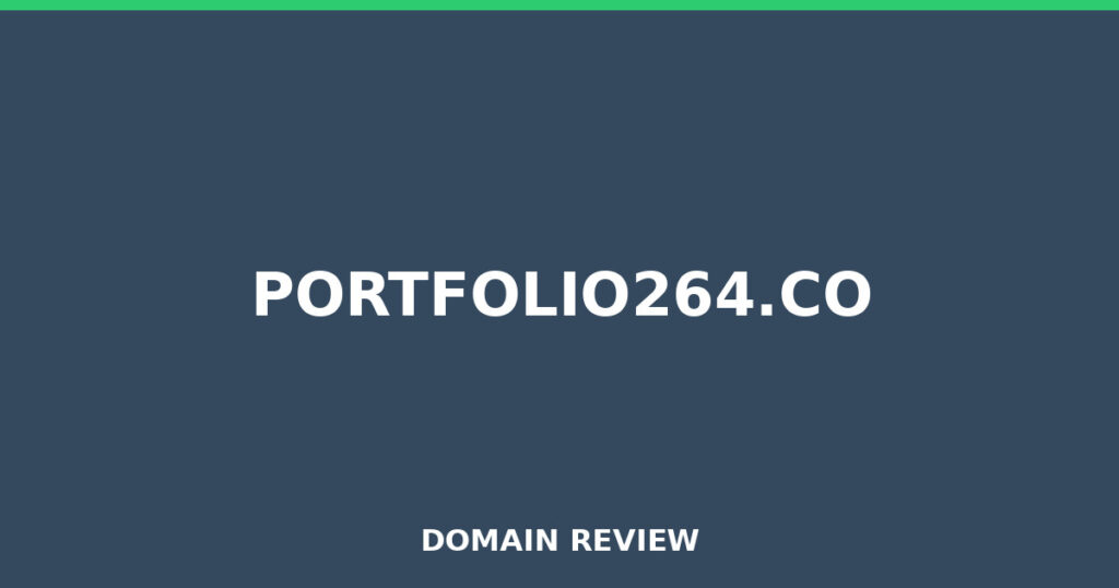 PORTFOLIO264.CO review 2026 - Domain review placeholder image for portfolio264.co