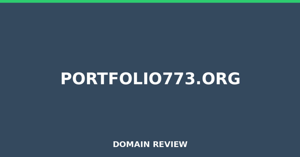 PORTFOLIO773.ORG review 2026 - Domain review placeholder image for portfolio773.org