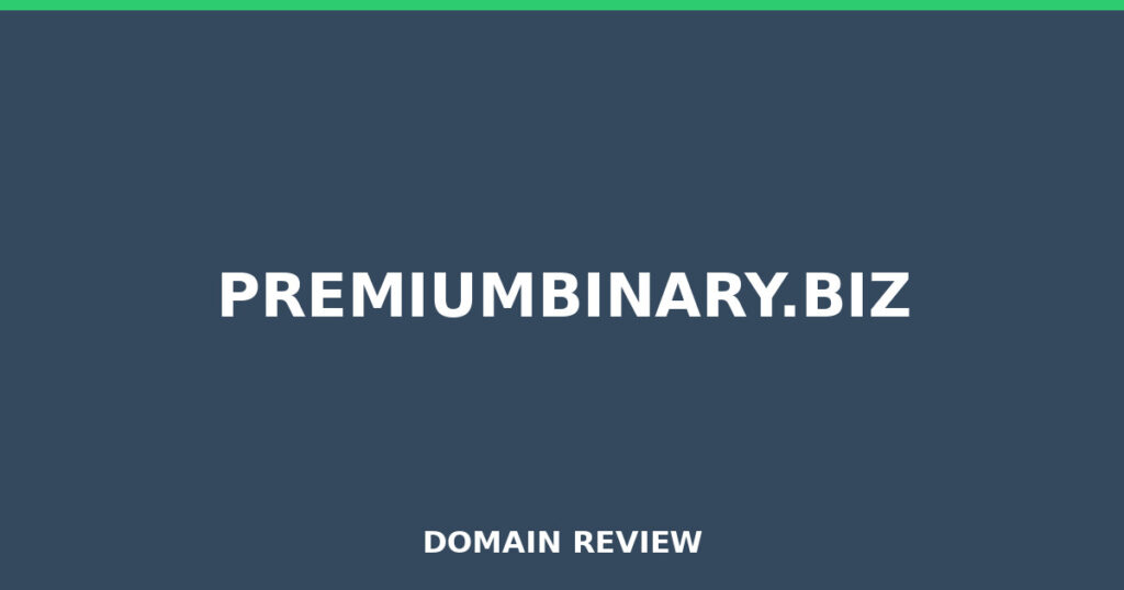 PREMIUMBINARY.BIZ review 2026 - Domain review placeholder image for premiumbinary.biz