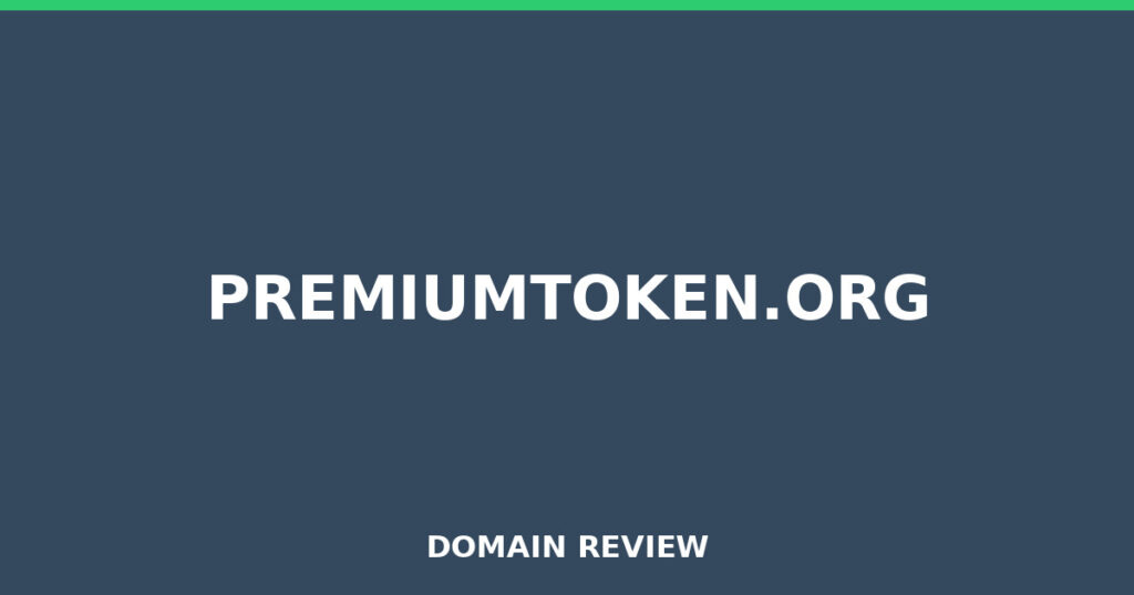 PREMIUMTOKEN.ORG-Rezension 2026 – Platzhalterbild für die Domain-Rezension für premiumtoken.org