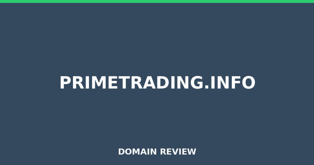 PRIMETRADING.INFO review 2026 - Domain review placeholder image for primetrading.info