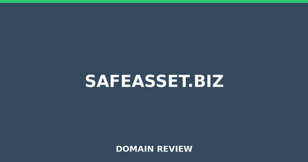 SAFEASSET.BIZ review 2026 - Domain review placeholder image for safeasset.biz