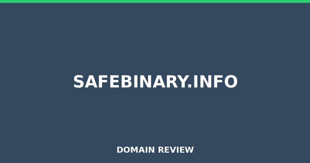 SAFEBINARY.INFO review 2026 - Domain review placeholder image for safebinary.info