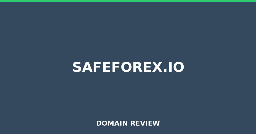 SAFEFOREX.IO review 2026 - Domain review placeholder image for safeforex.io