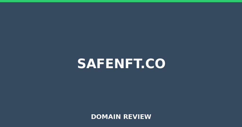 SAFENFT.CO review 2026 - Domain review placeholder image for safenft.co
