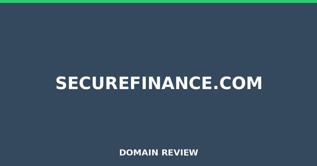 SECUREFINANCE.COM review 2026 - Domain review placeholder image for securefinance.com