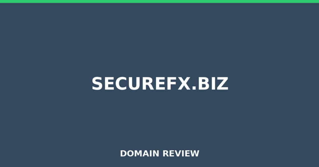 SECUREFX.BIZ review 2026 - Domain review placeholder image for securefx.biz
