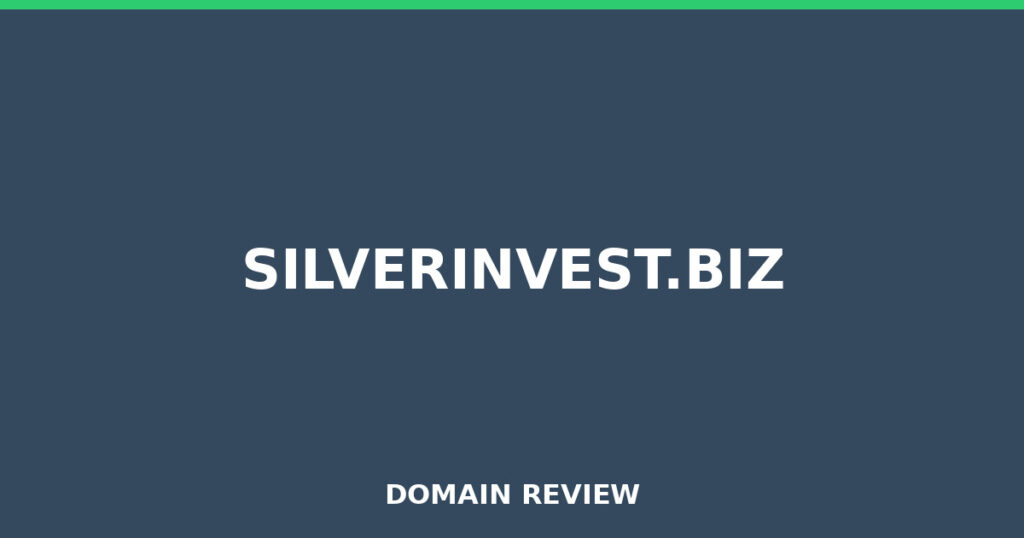 SILVERINVEST.BIZ review 2026 - Domain review placeholder image for silverinvest.biz