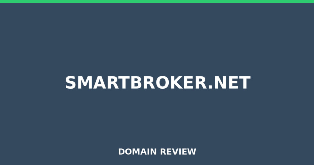 SMARTBROKER.NET review 2026 - Domain review placeholder image for smartbroker.net