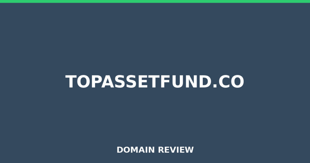 TOPASSETFUND.CO review 2026 - Domain review placeholder image for topassetfund.co