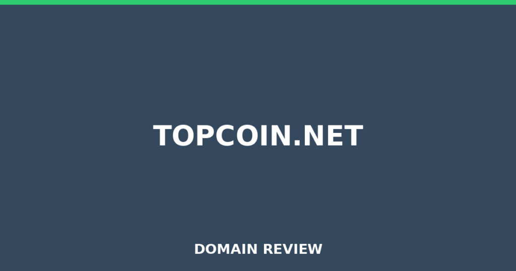 TOPCOIN.NET review 2026 - Domain review placeholder image for topcoin.net