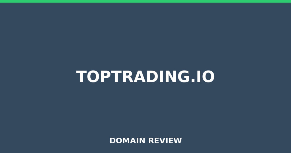 TOPTRADING.IO review 2026 - Domain review placeholder image for toptrading.io