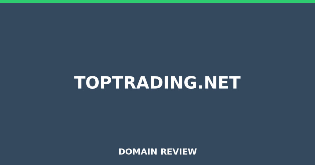 TOPTRADING.NET review 2026 - Domain review placeholder image for toptrading.net