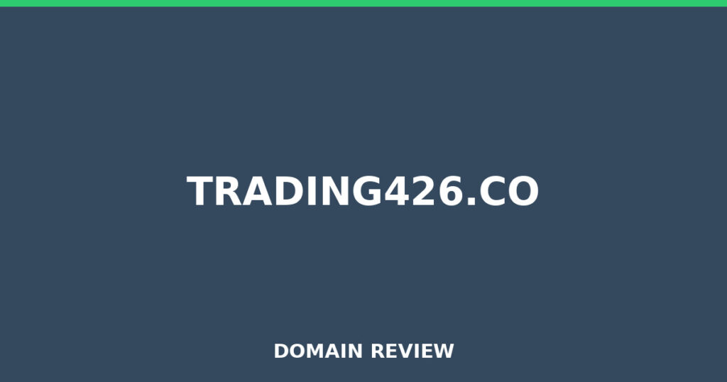 TRADING426.CO review 2026 - Domain review placeholder image for trading426.co