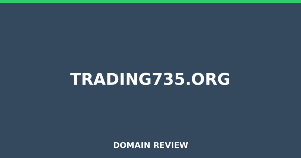 TRADING735.ORG review 2026 - Domain review placeholder image for trading735.org