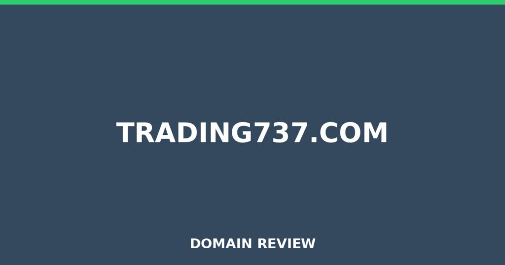TRADING737.COM review 2026 - Domain review placeholder image for trading737.com
