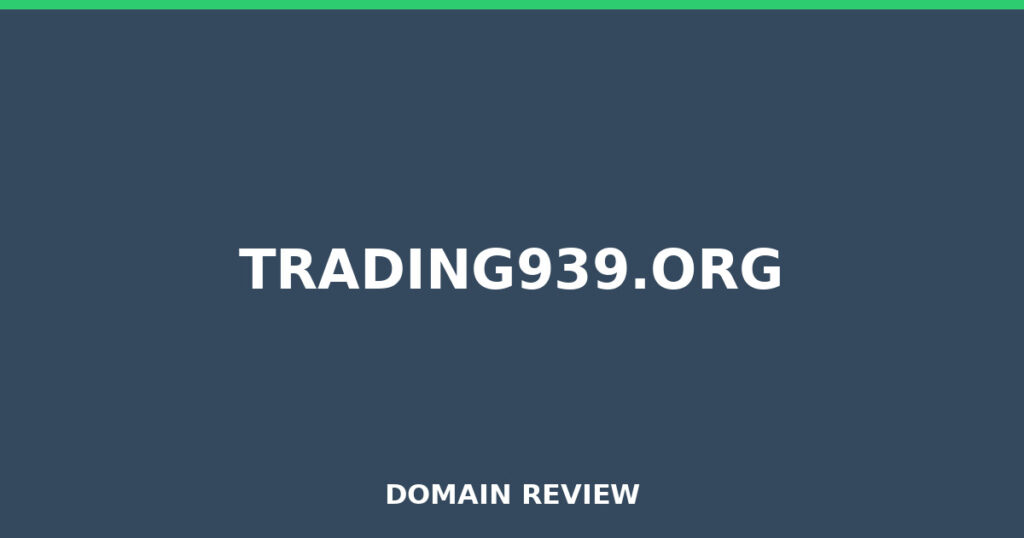 TRADING939.ORG review 2026 - Domain review placeholder image for trading939.org
