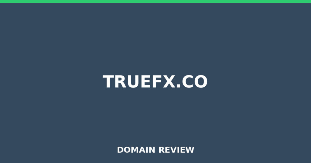 TRUEFX.CO review 2026 - Domain review placeholder image for truefx.co