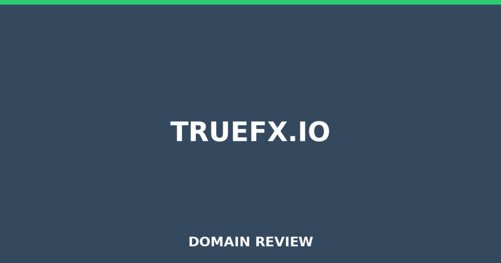 TRUEFX.IO review 2026 - Domain review placeholder image for truefx.io