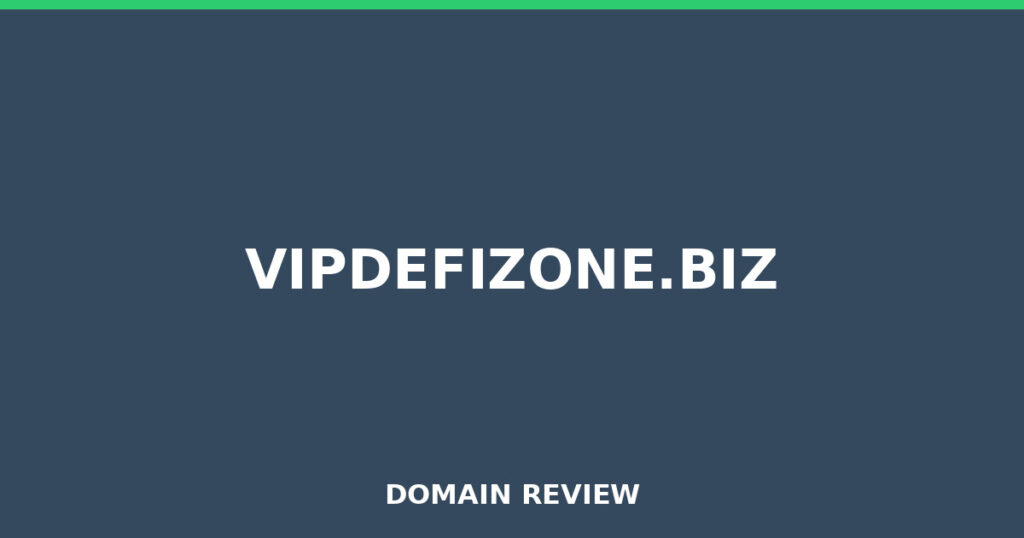VIPDEFIZONE.BIZ review 2026 - Domain review placeholder image for vipdefizone.biz