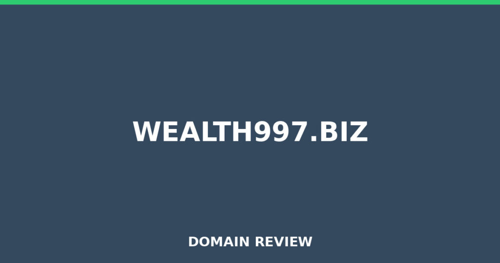WEALTH997.BIZ review 2026 - Domain review placeholder image for wealth997.biz
