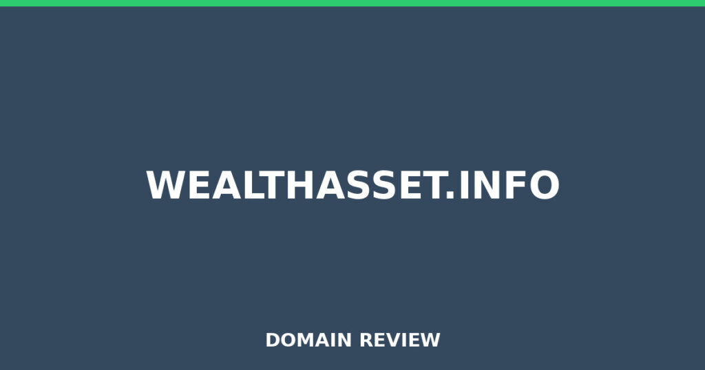 WEALTHASSET.INFO review 2026 - Domain review placeholder image for wealthasset.info