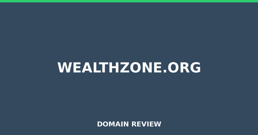 WEALTHZONE.ORG review 2026 - Domain review placeholder image for wealthzone.org