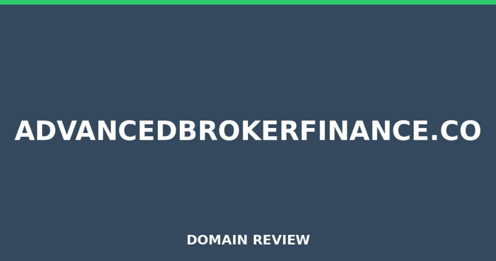 ADVANCEDBROKERFINANCE.CO review 2026 - Domain review placeholder image for advancedbrokerfinance.co