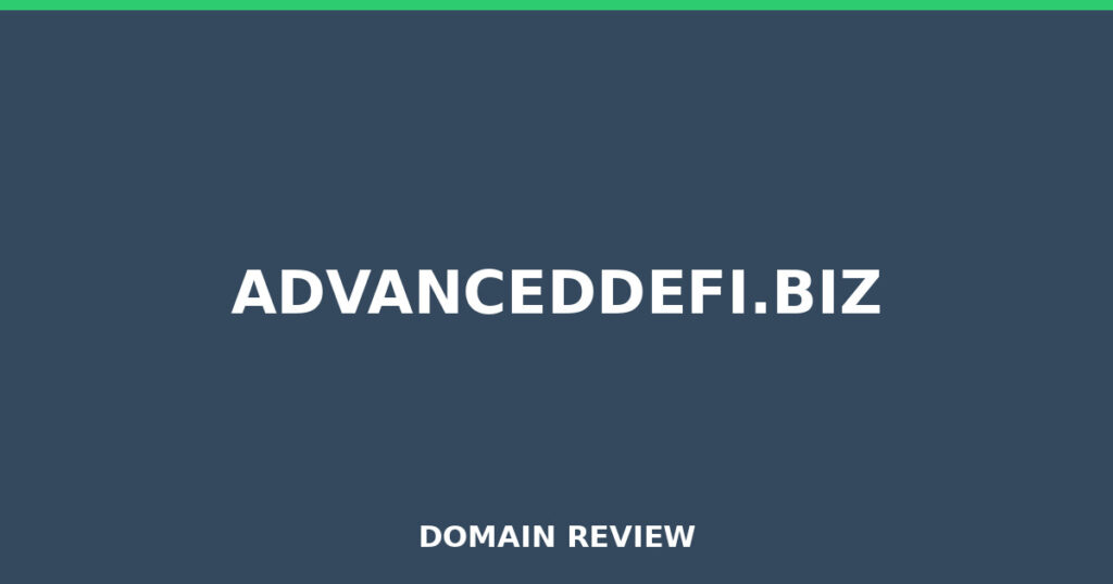 ADVANCEDDEFI.BIZ review 2026 - Domain review placeholder image for advanceddefi.biz