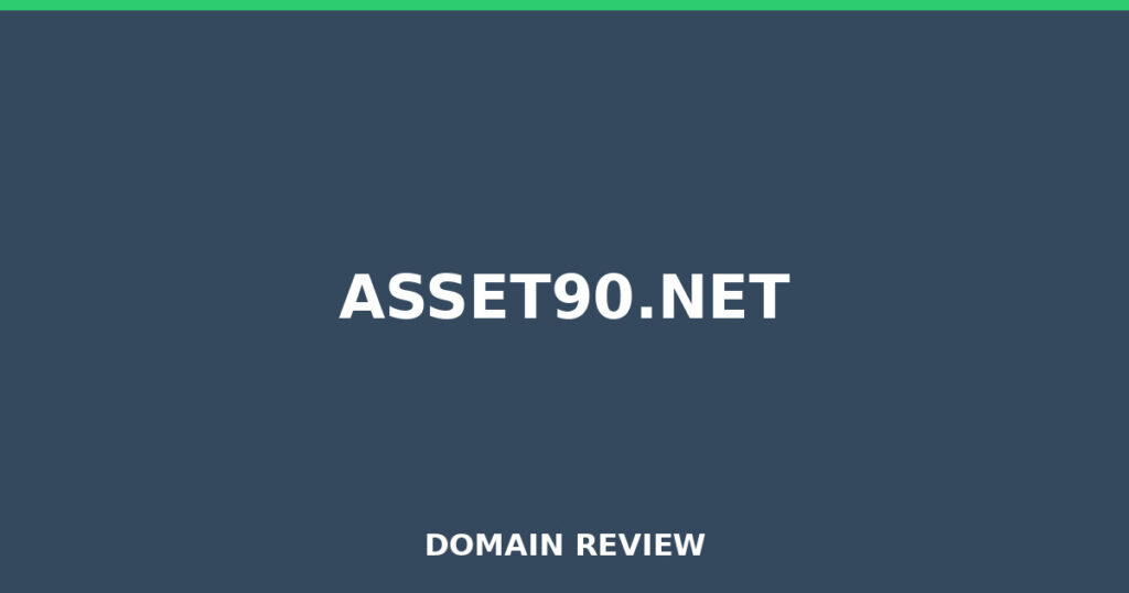 ASSET90.NET review 2026 - Domain review placeholder image for asset90.net