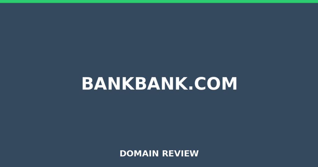 BANKBANK.COM review 2026 - Domain review placeholder image for bankbank.com