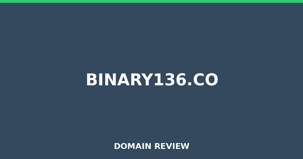 BINARY136.CO review 2026 - Domain review placeholder image for binary136.co