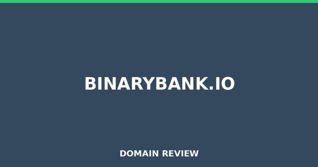 BINARYBANK.IO review 2026 - Domain review placeholder image for binarybank.io