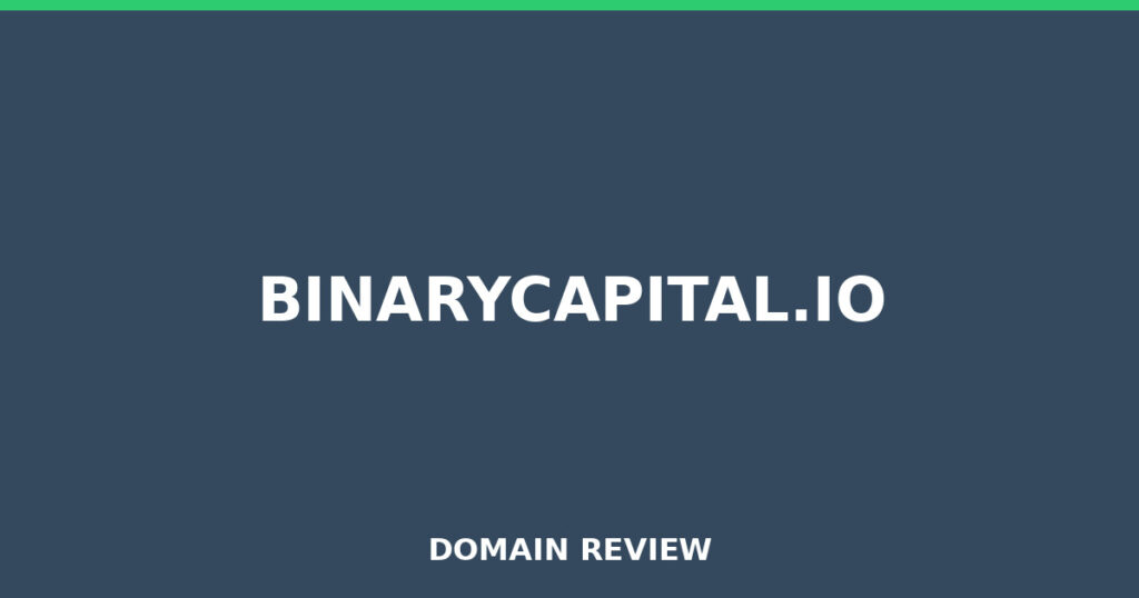 BINARYCAPITAL.IO review 2026 - Domain review placeholder image for binarycapital.io
