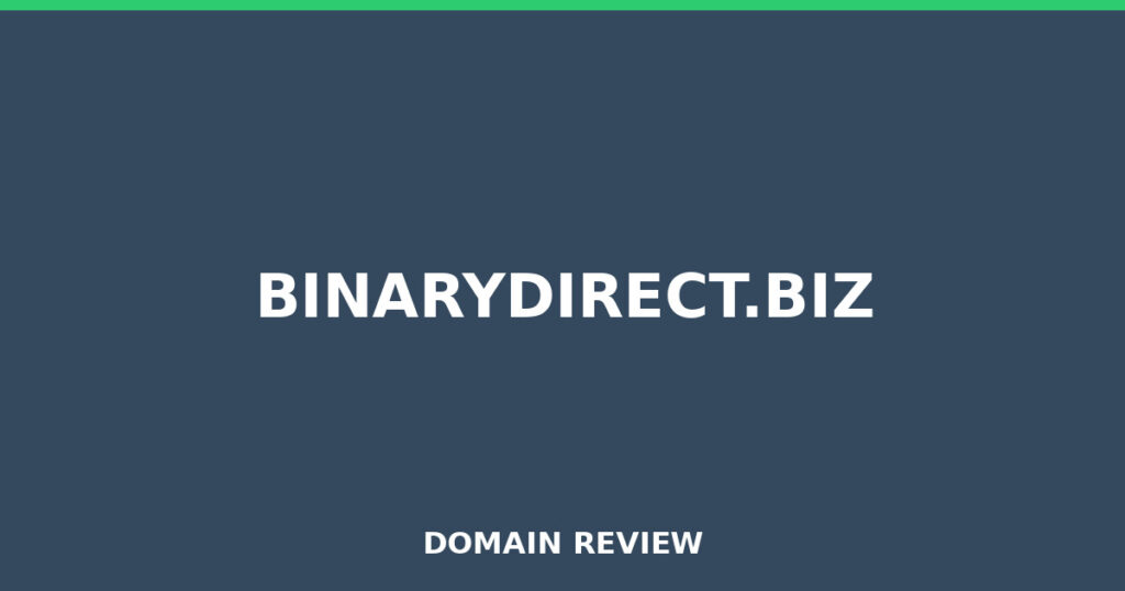 BINARYDIRECT.BIZ review 2026 - Domain review placeholder image for binarydirect.biz