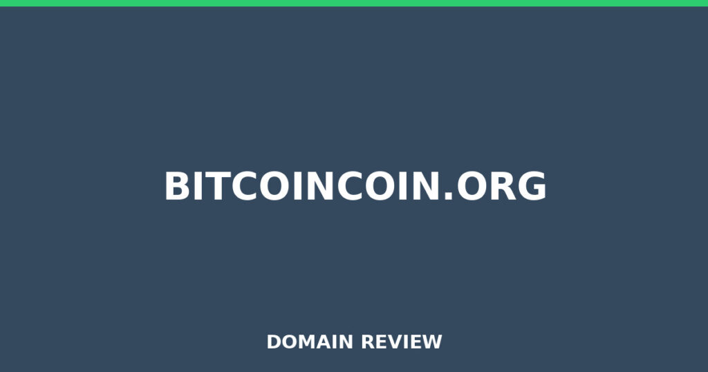 BITCOINCOIN.ORG review 2026 - Domain review placeholder image for bitcoincoin.org