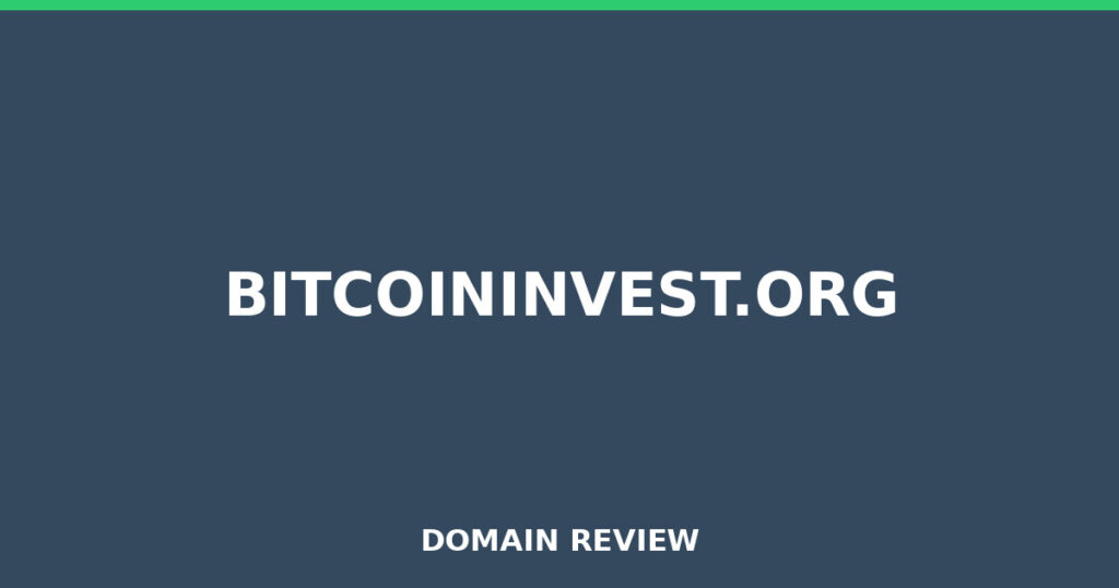 BITCOININVEST.ORG review 2026 - Domain review placeholder image for bitcoininvest.org