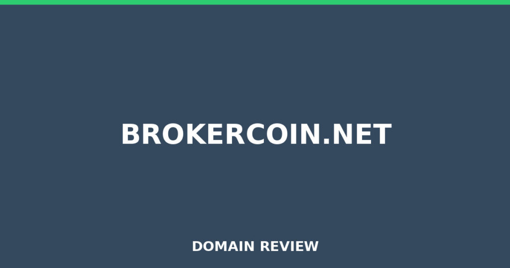 BROKERCOIN.NET review 2026 - Domain review placeholder image for brokercoin.net
