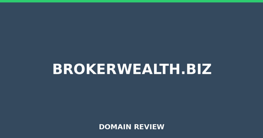 BROKERWEALTH.BIZ review 2026 - Domain review placeholder image for brokerwealth.biz